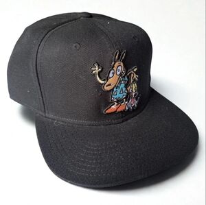 Rocko's Modern Life Hats Snapback Adjustable Adult Nickelodeon Black